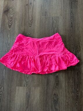Lilly Pulitzer Hot Pink Ruffle Midi Skirt
